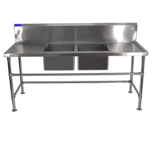 Stainless Steel Sink 700mm x 2000mm Double Bowl