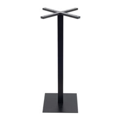 Chicago Bar Table in Matte Black with Square Pole