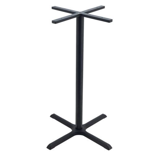 Maxwell Large Bar Table in Matte Black with Round Pole