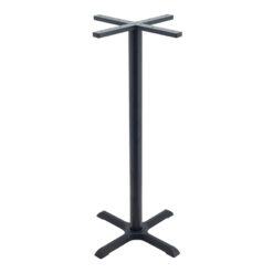 Maxwell Bar Table in Matte Black with Round Pole