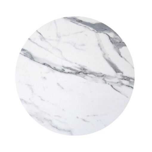 Romeo White Marble Round 600mm Isotop Table Top (Pattern Varies)