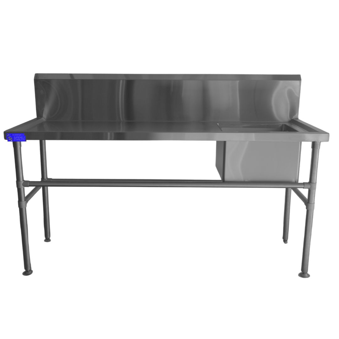 Stainless Steel Sink 700mm x 1800mm Single Bowl (Right)