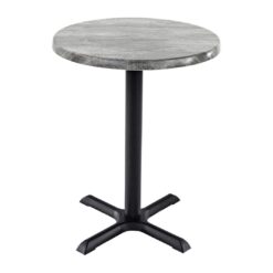 600mm Round Cement Isotop Table Top with Black Maxwell Base