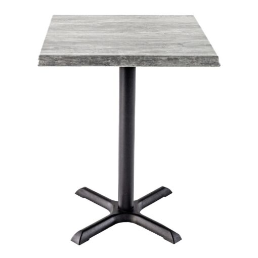 600mm Square Cement Isoptop Table Top with Black Maxwell Base