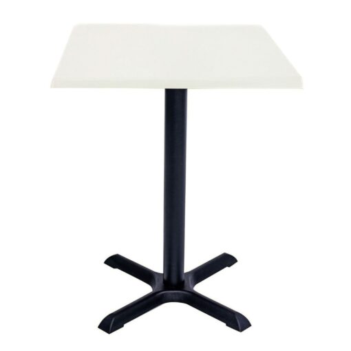 600mm Square White Isotop Table Top with Black Maxwell Base