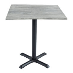 700mm Square Cement Sliq Isotop Table Top with Black Maxwell Base