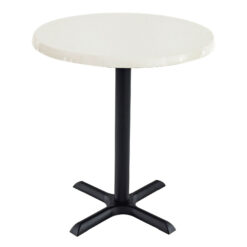 700mm Round White Isotop Table Top with Black Maxwell Base