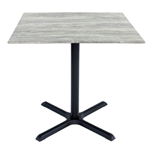 800mm Square Cement Sliq Isotop Table Top with Black Large Maxwell Base
