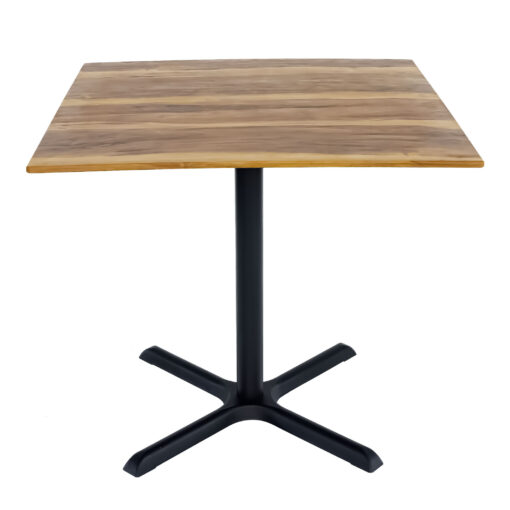 800mm Square Shesman Sliq Isotop Table Top with Black Large Maxwell Base