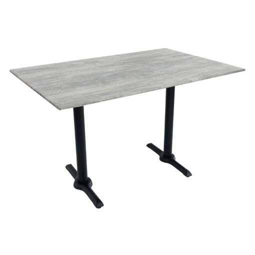 800x1200mm Cement Sliq Isotop Table Top with Black Twin Maxwell Base