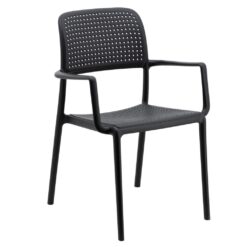 Bora Chair in Black with Arms (PRE-ORDER)