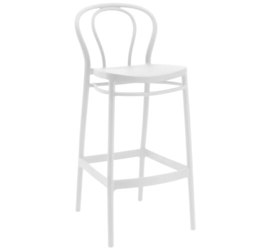 Tall Broadway Stool in White