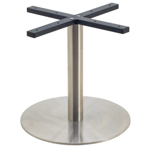 Circular Stainless Steel Coffee Table with Round Pole (PRE-ORDER)