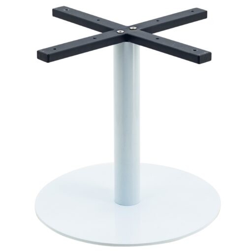 Circular Gloss White Coffee Table with Round Pole