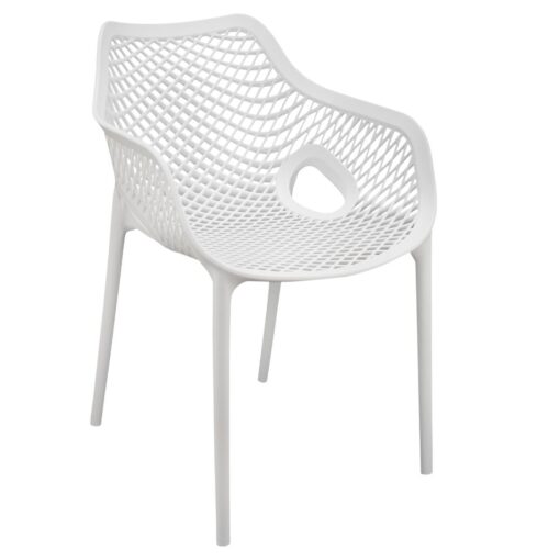 Envy Chair with Arms in White