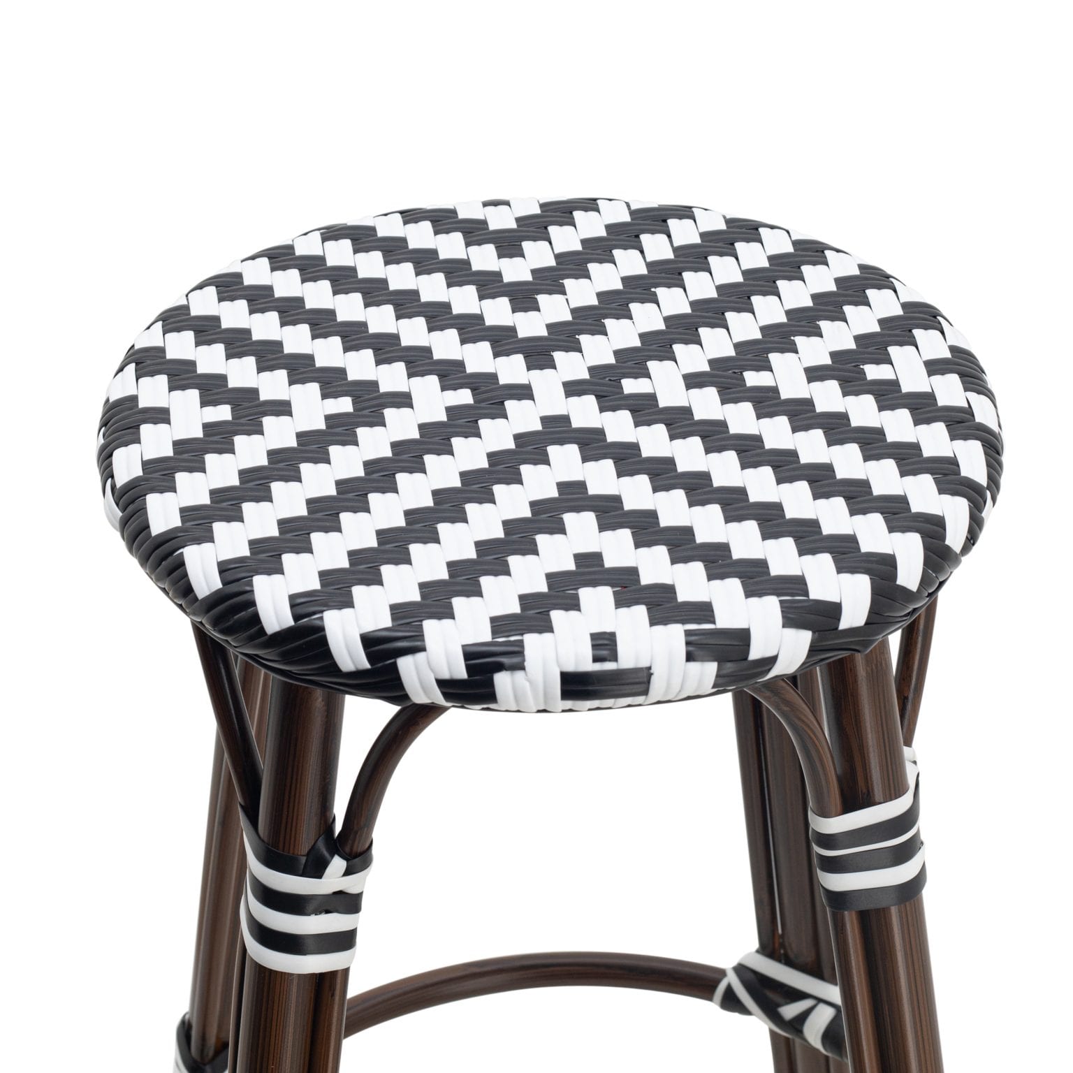 Tall Parisian Stool V Pattern Dark frame Cafe Solutions