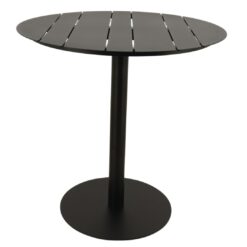 outdoor aluminium slat round 750mm dining table
