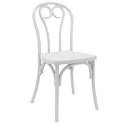 polypropylene cabaret heart chair in black