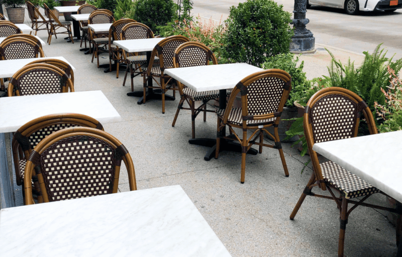 cafe chairs and tables