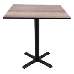 oak compact table top with black maxwell base