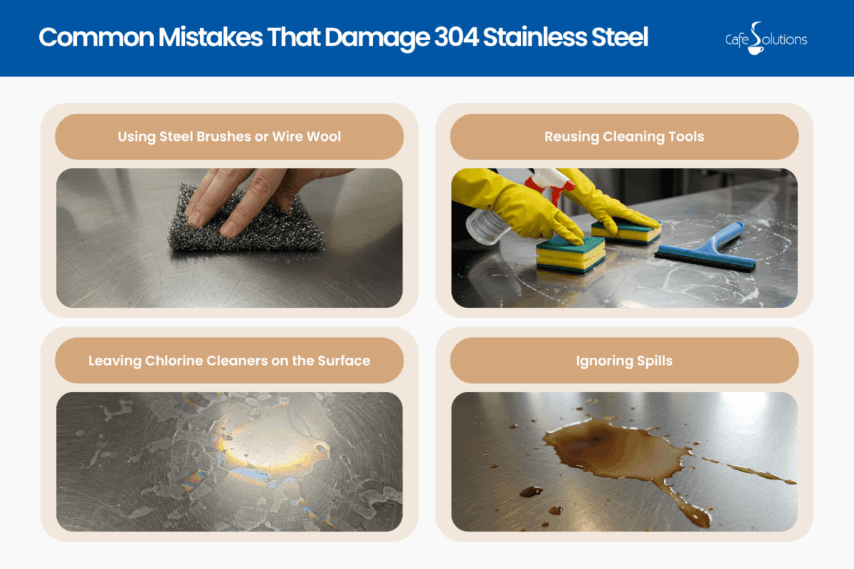 common mistakes that damage 304 stainless steel