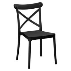 cross chair in black