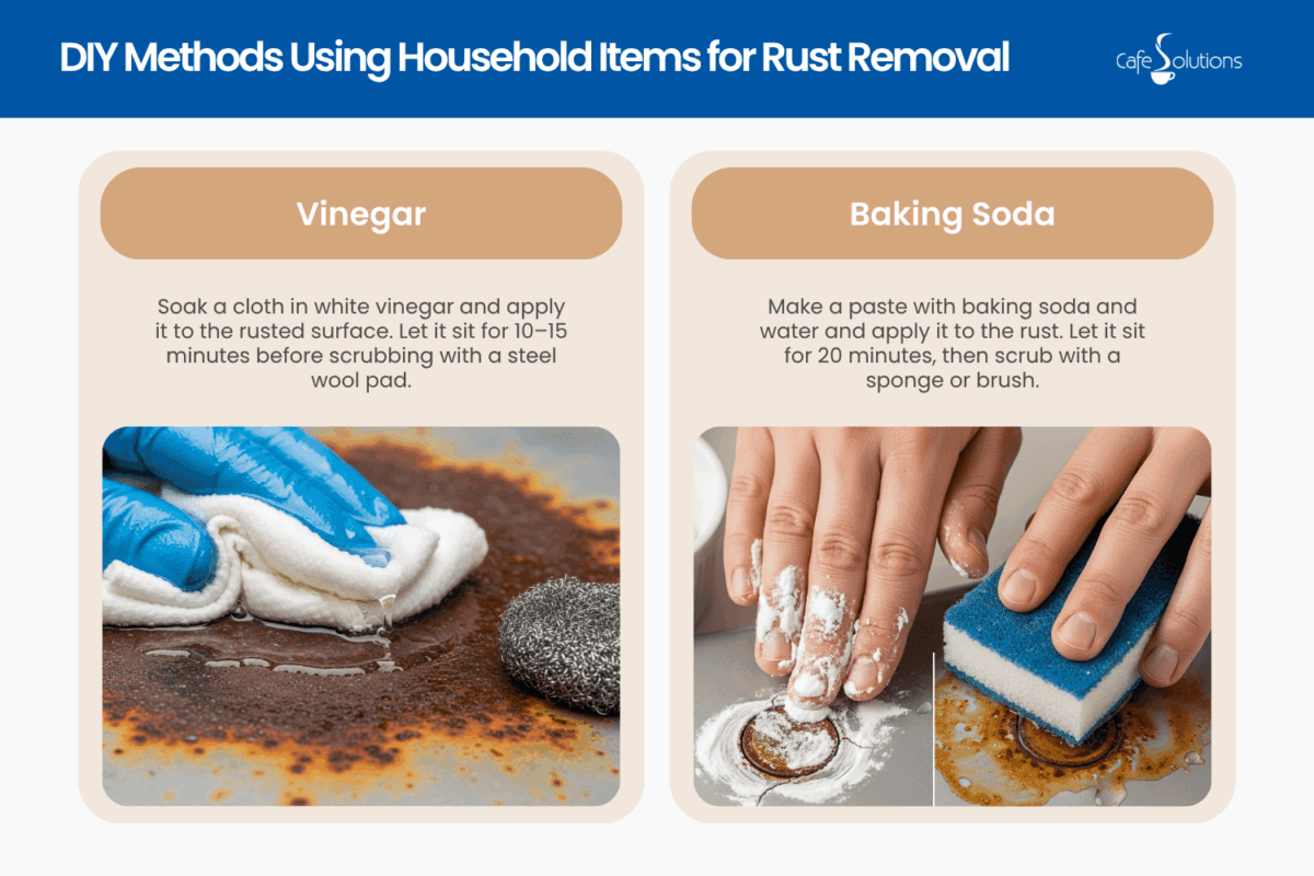 diy methods using household items clean rust off metal outdoor furniture