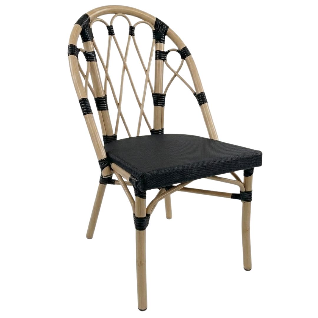 parisian chair elysee black with light frame