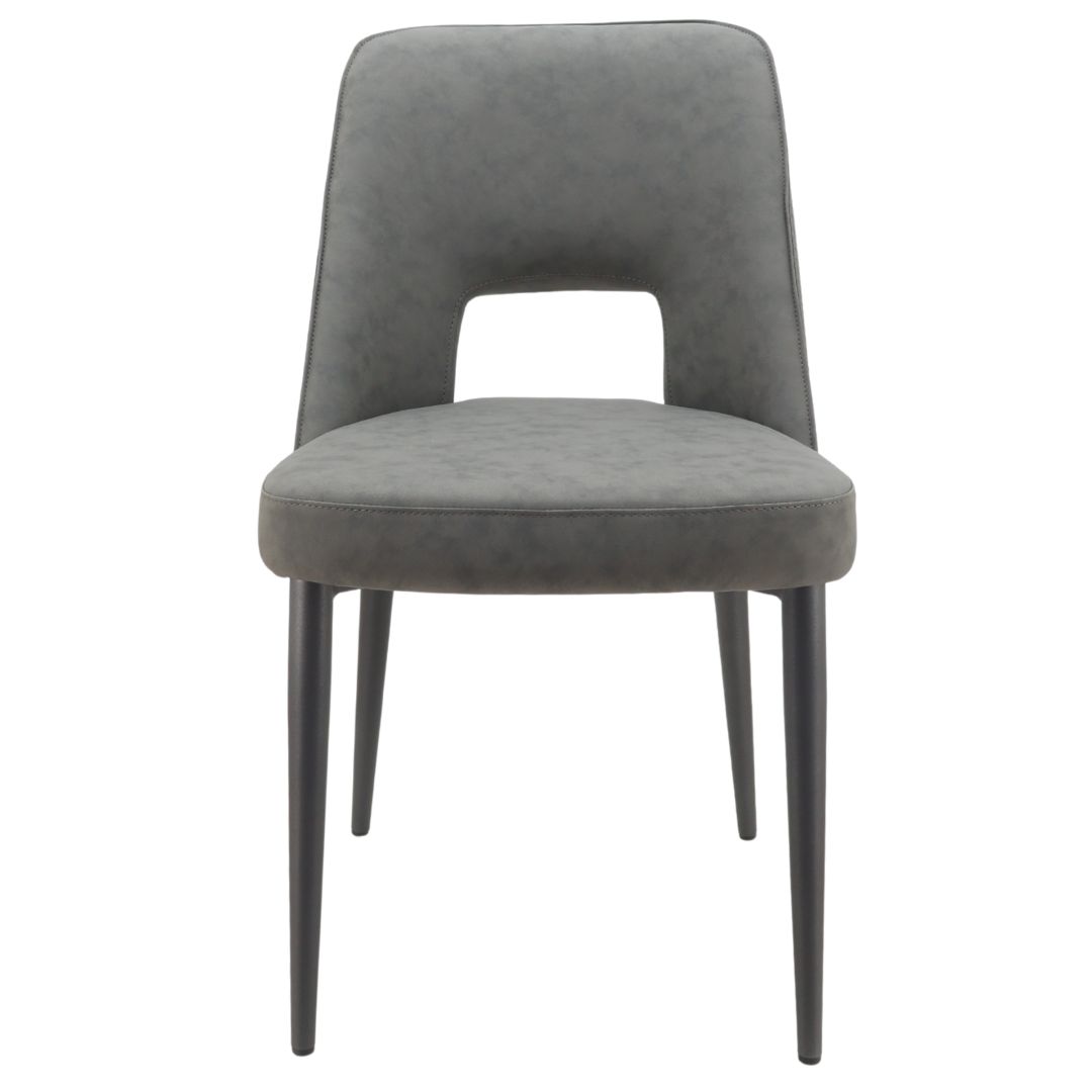 hanover chair in charcoal with black legs