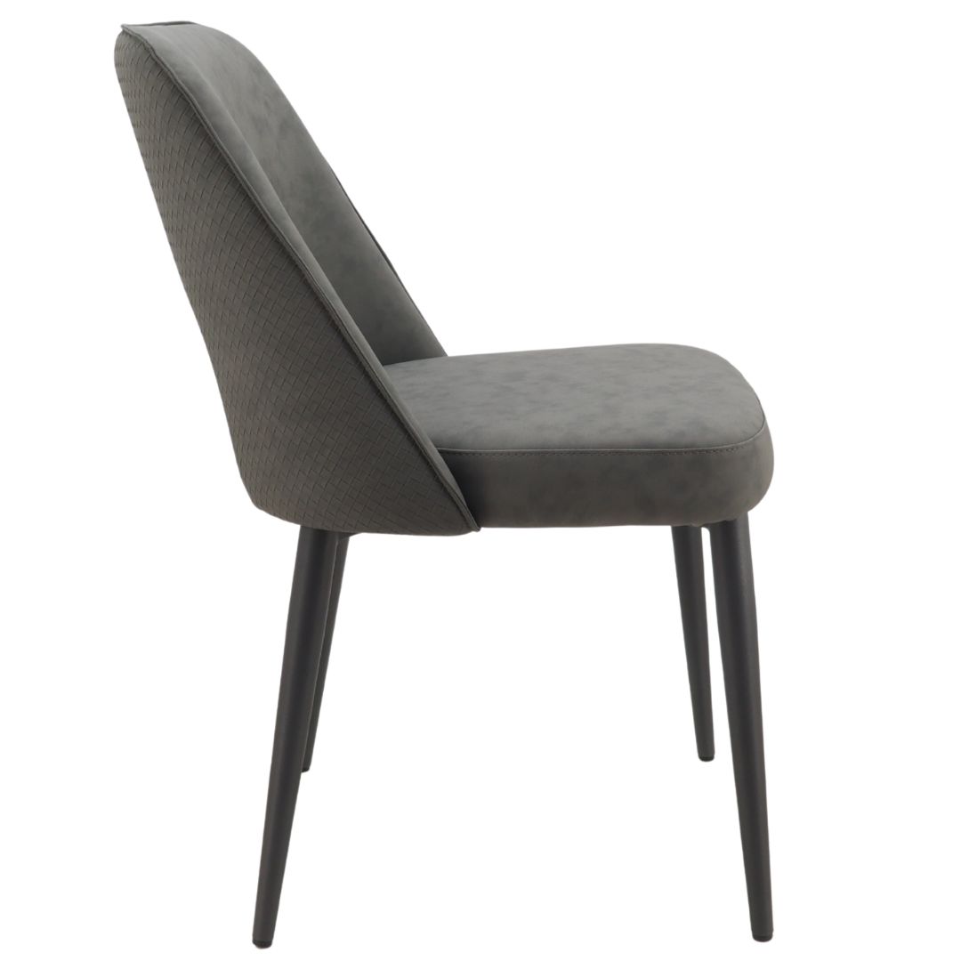 hanover chair in charcoal with black legs