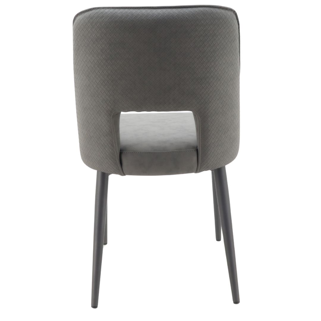 hanover chair in charcoal with black legs