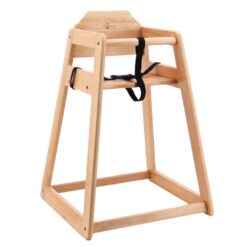 timber high chair in oak