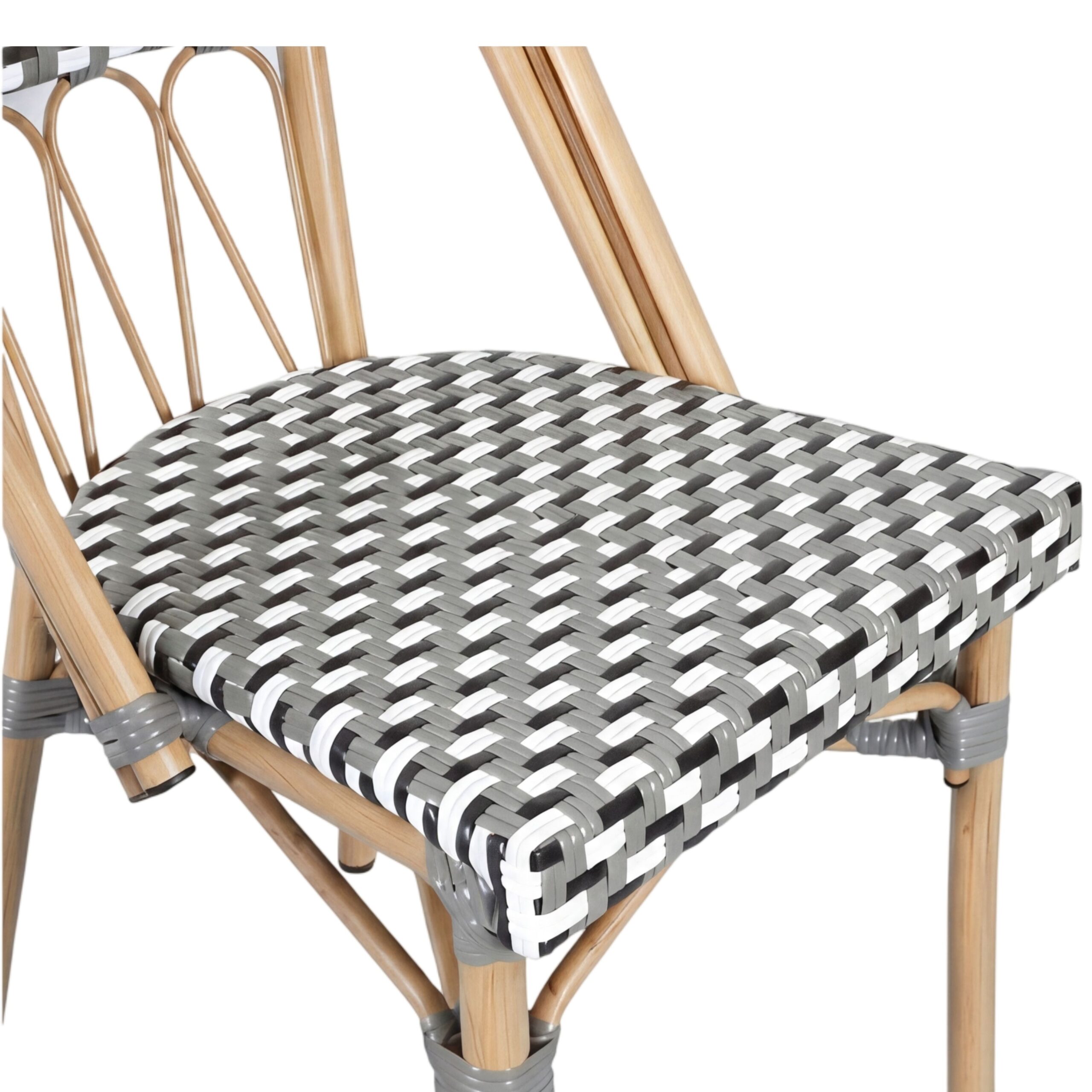 parisian chair louvre grey with light frame