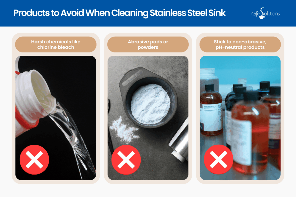 products to avoid stainless steel sink