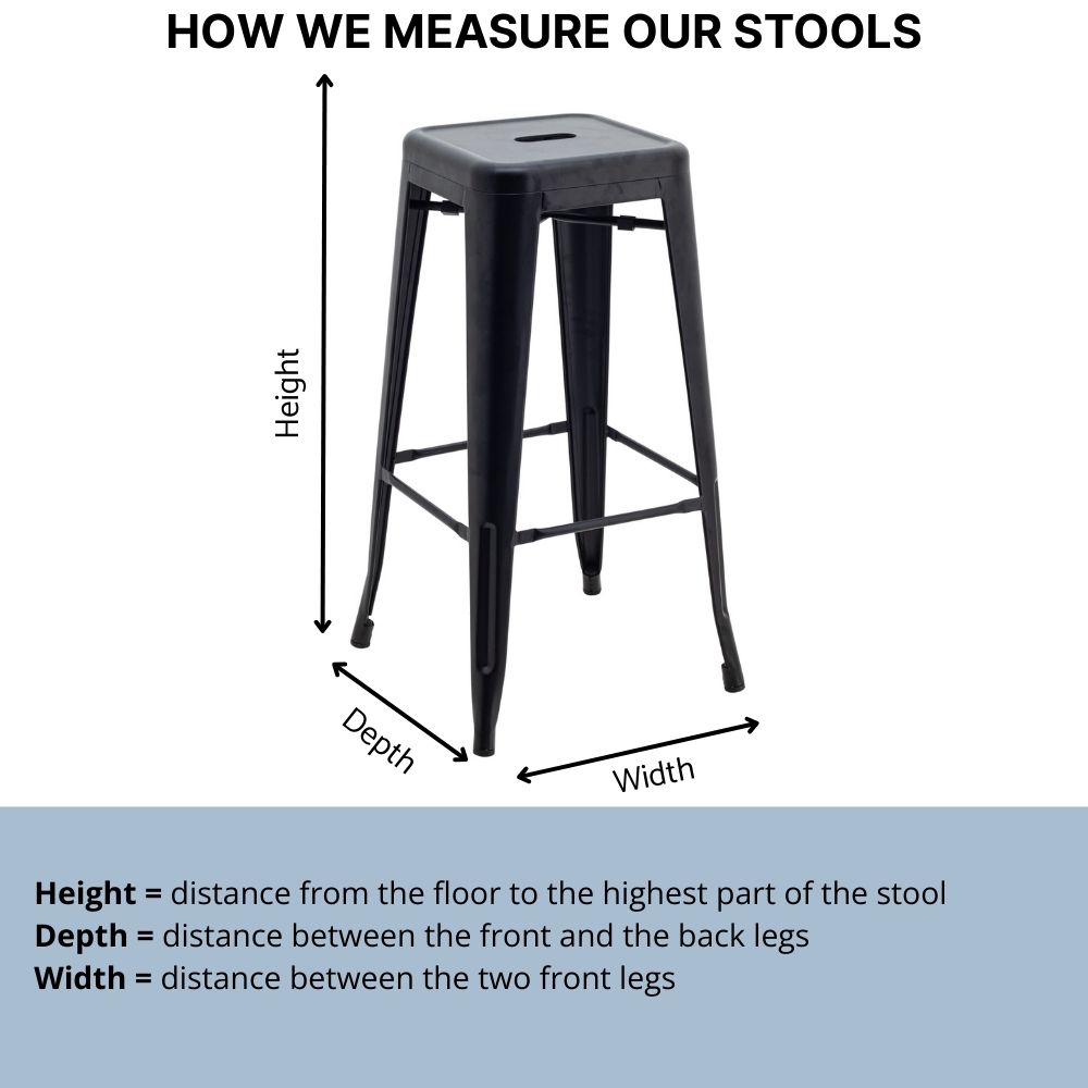 tall replica tolix stool with cushioned seat in matte white