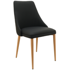 tudor chair in black with black legs
