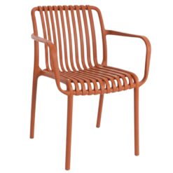 tuscan chair in terracotta with arms