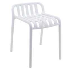 Small Tuscan Stool in White