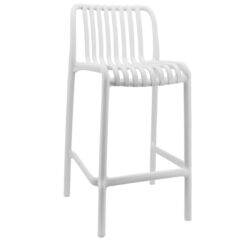 medium tuscan stool in white
