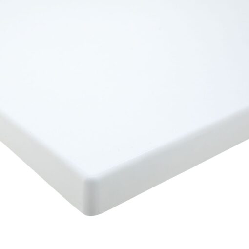 800x1200mm white isotop table top with black twin maxwell base